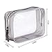 5 Pack Clear Plastic Zippered Toiletry Carry Pouch TSA Approved Toiletry Bag Portable Cosmetic Makeup Bag for Vacation, Bathroom and Organizing (Black, Small)