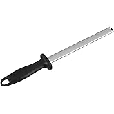 Fayelume Knife Sharpener Rod, 8 Inch Diamond Sharpening Steel, Kitchen Honing Rod Knife Sharpening Tool for Home Kitchens and Restaurants
