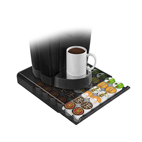 Mind Reader Coffee Pod Storage Drawer for K-Cups, Verismo, Dolce Gusto, Smoke/Clear