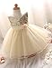 NNJXD Girl Flower Sequin Princess Tutu Tulle Baby Party Dress Size(90) 19-24 Months Yellow