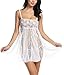 ADOME Lace Pajamas Babydoll Lingerie for Women Teddy Sleepwear Set