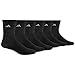 adidas Men's Athletic Cushioned Low Cut Socks (6-Pair), Black/Aluminum 2, Large, (Shoe Size 6-12)