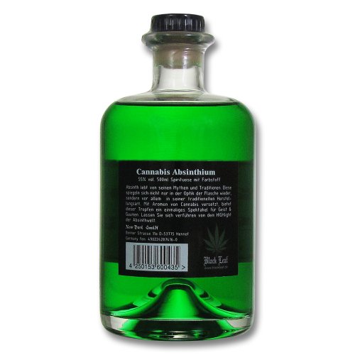 Cannabis Absinthium - Absinth mit Cannabis Aromen verfeinert - 0,5l - 55% vol. Alkohol – Bild 3