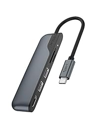 USB C Hub, 5 en 1 USB C a HDMI adaptador con SD MicroSD lector de tarjetas y 2 puertos USB 3.0 para MacBook Pro, MacBook Air 2018, Surface Go y más