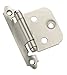 Amerock | Cabinet Hinge | Variable Overlay Hinge | Satin Nickel | 2 Pack | Self-Closing Hinge | Face Mount Hinge | Cabinet Door Hinge