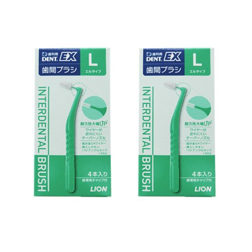 ライオン DENT.EX 歯間ブラシ 4本入 ×2 個 (L（グリーン）)商品画像