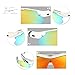 Jimmy Orange Multi Sport Sunglass Polarized Goggle with 5 Interchangeable Lenses Mirrored Outdoor Running Cycling Sunglasses with Carrying Case with Hook JO0868 (white)