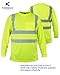 Kolossus 100% Polyester ANSI Class 2 Compliant High Safety Visibility Long Sleeve Safety Shirt (Yellow, Large)