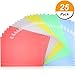 Bememo 25 Pieces Transparent Document Folder Copy Safe A4 Letter Size Project Pockets Set of 5 Assorted Colors, Yellow, Green, Blue, Red, Clear