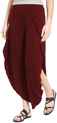 LOV ANNY Women's Casual High Waist Slit Yoga Wide Leg Palazzo Pants