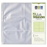 We R Memory Keepers 12 x 12 inch (4- 6 x 4 and 1- 6 x 8 inch pockets) 3-Ring Album Photo Sleeve Protectors, 10 PK