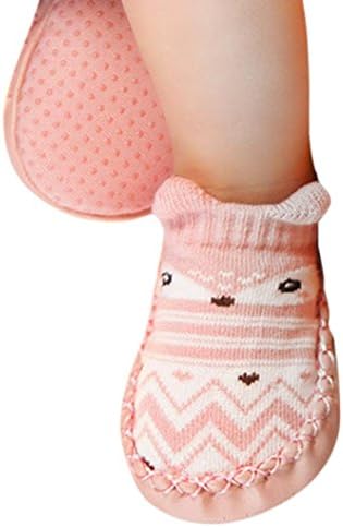 Falaiduo Newborn Toddler Baby Girls Boys Anti-Slip Socks Slipper Boots for 0-4 Years