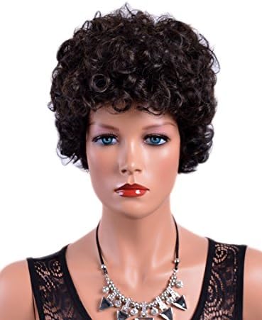 Clocolor Women's Short Curly Wave Wig Fashion Synthetic Hair Curly Hair Wig for Cosplay Party 12 inch