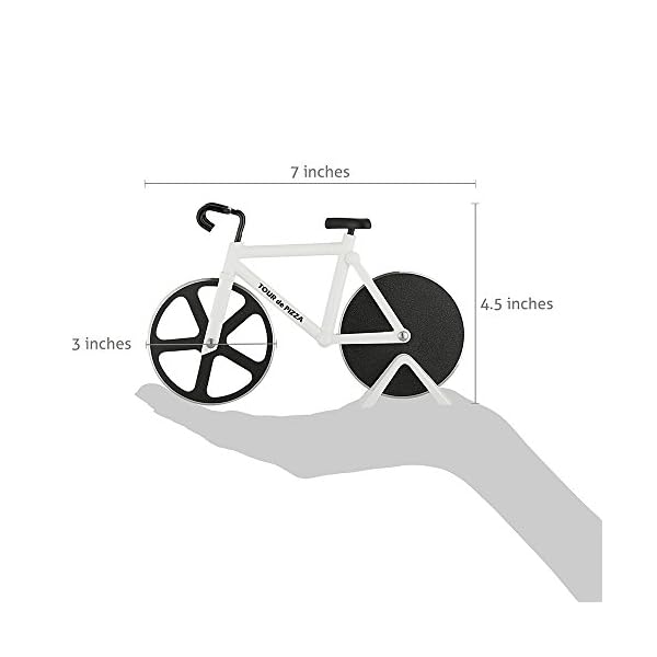 Bicycle Pizza Cutter - The Tour de Pizza Cutter by SOHO Kitchen - A Fun Gift for Cyclists and Pizza Lovers