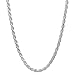 2.6mm Solid 925 Sterling Silver Diamond-Cut Rope Link Italian Chain, 20