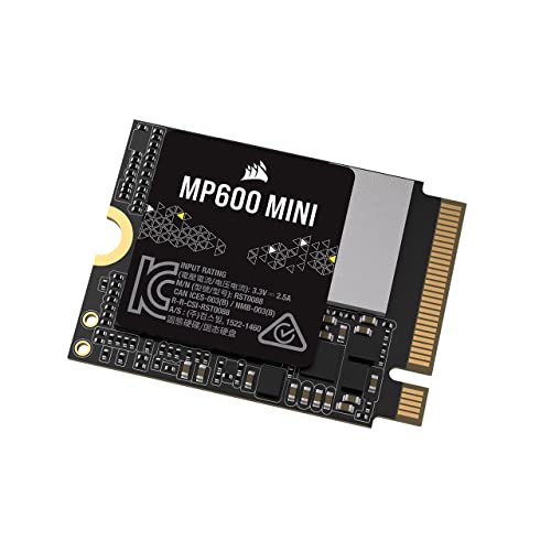 Corsair MP600 MINI 1 TB M.2 NVMe PCIe x4 Gen4 SSD – M.2 2230 – Bis zu 7.000MB/Sek. Sequentielles Lesen – Hohe Dichte 3D TLC NAND – Ideal Für Steam Dec