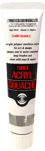 Turner Colour Works Acryl Gouache Artist Acrylic Paint - Single 20 ml Tube - LamÃ© Clear Diamond