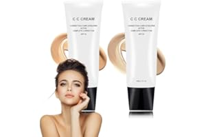 HGRTUI Perbella Cc Cream Self Adjusting for Mature Skin, Perbella Cc Cream for Older Women, Perbella Skin Tone Adjusting Cc Cream SPF 43, Moisturizing, breathable, non-greasy (Natural and Ivory)