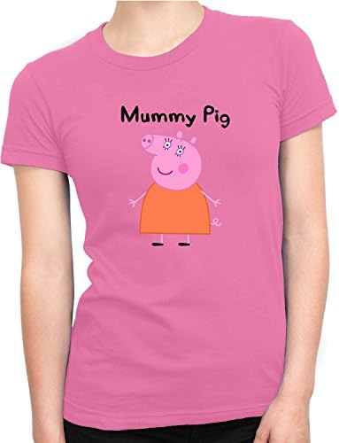 Mummy Pig Women T Shirt Pink 2X-Large