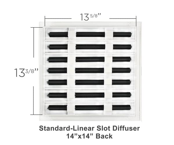 BUILDMART 14x14 Modern AC Vent Cover Decorative White Air Vent
