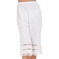 MANCYFIT Pettipant Half Slip for Women Bloomers 12-18" Inseam Wide Leg Lace Pajama Pants