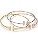 925 Sterling Silver T Cuff Bracelet,14K Gold Plated,Dainty Adjustable Bangle T Bar Bracelet
