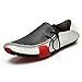 Ceyue Mens Loafers Casual Driving Shoes Leather Slip On Shoes Breathable Stitched Walking Shoes Black 10