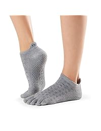 ToeSox Women's Low Rise Full Toe Grip Non-Slip for Ballet, Yoga, Pilates, Barre Toe Socks