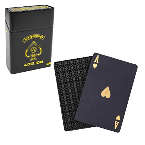 ACELION Cool Plastic Playing Cards, Deck of Waterproof Cards Poker for Gift Party Game