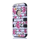 SudmanD® High Quality Peony Protective Shell/Case for Apple iPhone 5C, Super PC and Silicone 2 in 1 Carrying Case for Apple iPhone 5C. Quakeproof and Drop Resistance Protective Case for Apple iPhone 5C. (Black)