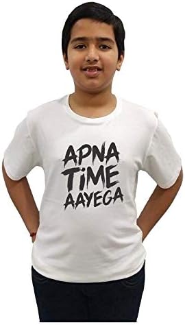 ROWDY YANKEE APNA TIME AYEGA Lycra Cotton Tshirt for Boys