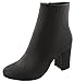 Top Moda Women's Mid Calf Stacked Block Heel Bootie