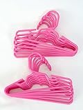 Pink Tubular 7 inch Hangers Pack of 10 - Fits 18
