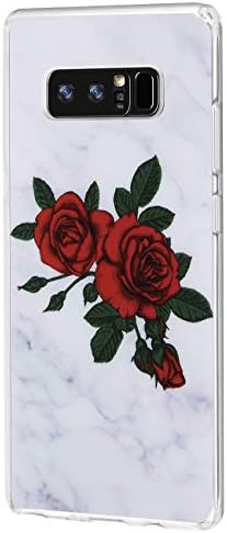 Samsung Galaxy Note 8 Case, TPU Silicon Flexible Slim Fit Soft Clear Edge Cute for Women Girl Bumper Flower Floral Shock Absorber Anti-Scratch Case For Samsung Galaxy Note 8