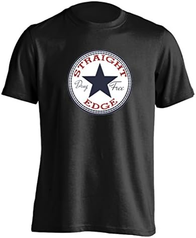 Straight Edge Drug Free XXX - Mens Custom T Shirt Personalized Tee