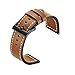 Intoval Classic Leather Sports Bands for Fossil Men's Gen 5E/Gen 5 Carlyle/Fossil Women's Gen 5 Julianna/Fossil Men's Gen 4 Explorist Smartwatches.(22mm Black)