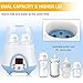 Baby Bottle Warmer ,Bottle Sterilizer 6-in-1 with Breast Milk ,Formula Warmer ,Baby Food Heater,Defrost,Yogurt Maker,Reservation Function,Real-time LCD Display and Precise Temperature Control,Fit Most Brands Baby Bottles