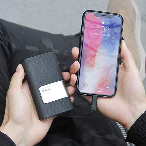 iWALK 10000mAh Ultra Compact Portable Charger with Built in Cables, USB C Power Bank 18W Power Delivery & QC3.0 External Battery Pack Compatible with iPhone Xs max X 8 7 6 5s, Samsung S9/S8 and More - Thumbnail 5