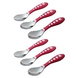 Gerber Stainless Steel Tip Kiddy Cutlery Spoons, 6 Pack - Pink