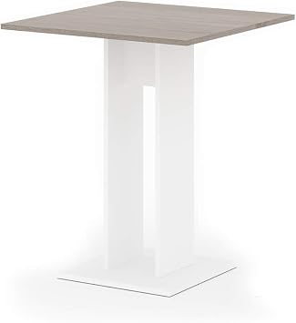 Vicco Esstisch Ewert Kuchentisch Esszimmer Tisch Saulentisch Weiss 65x65 Cm Weiss Sonoma Eiche Amazon De Kuche Haushalt