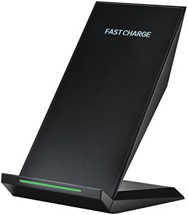 QI Wireless Charger, Fast Wireless Charging Stand Pad for Samsung Galaxy Note 8 S8 S8+ S8 Plus S7 S7 Edge S6 Edge Plus Note 5 and Standard Charge for iPhone X iPhone 8 8 Plus (Not Included AC adapter)