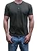 Henley Mens  Short Sleeve TShirt with 3 Buttons, Solid Olive, Large