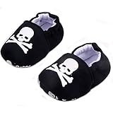 ELee Baby Toddler Cartoon Animal Soft-sole Non Slip House Slipper Shoes Socks First Walkers (3-6M, #8 Skull)