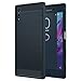 MoKo Sony Xperia XZ/XZs Case, Flexible TPU Bumper Slim Fit Case Carbon Fiber Design Lightweight Shockproof Back Cover for Sony Xperia XZ (2016) / XZs (2017) 5.2 Inch, Indigo