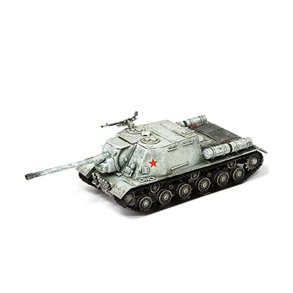 SY-Heat Tankmodelldekoration, Gepanzerter Tankmodell ISU-122 Snow Painting Tank Replik 1/72 Military Collection…