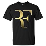CONOC Men's Perfect RF Roger Federer Wimbledon Tennis Short Sleeve Cotton T Shirt
