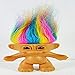 Troll Doll Naked with Rainbow Hair by Russ 3" tall