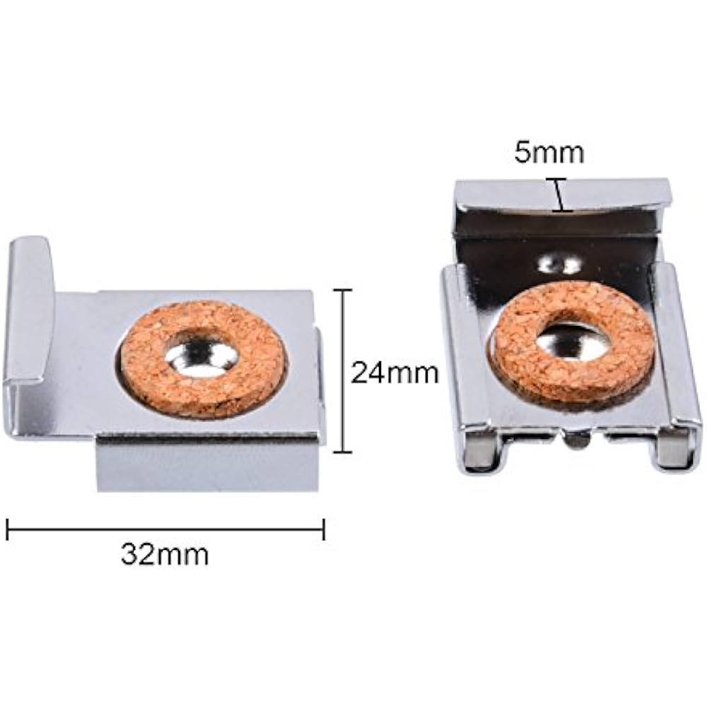 2 Sets (8 Pieces) Spring Loaded Mirror Hanger Clips Unframed Mount With