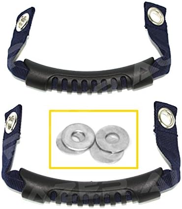 Razer AutoBlue Windshield Pillar Rear Side Grab Handle - Pair for 07-17 Jeep JK Wrangler Rubicon
