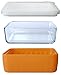 Frego Award-Winning Plastic-Free Glass and Silicone Food Container | 4 Cups | Blue
